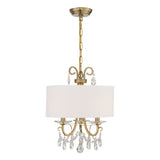 Othello 3 Light Clear Crystal Polished Chrome Mini Chandelier 6623-CH-CL-MWP