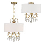 Othello 3 Light Clear Crystal Polished Chrome Mini Chandelier 6623-CH-CL-MWP