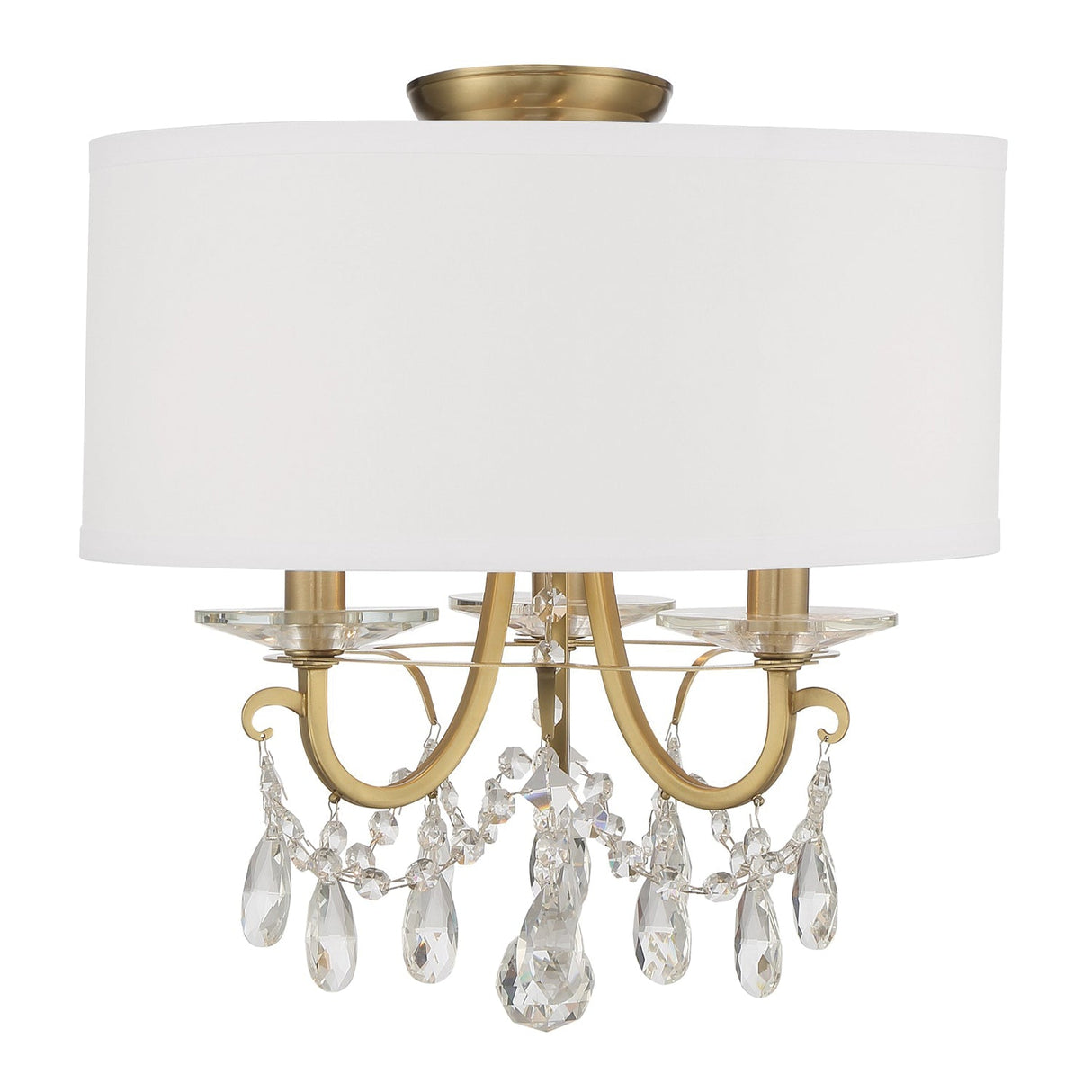 Othello 3 Light Vibrant Gold Semi Flush Mount 6623-VG-CL-MWP_CEILING