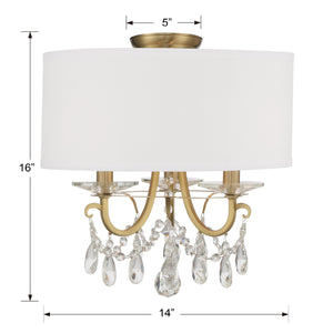 Othello 3 Light Polished Chrome Semi Flush Mount 6623-CH-CL-MWP_CEILING