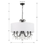 Othello 5 Light Clear Crystal Polished Chrome Chandelier 6625-CH-CL-MWP