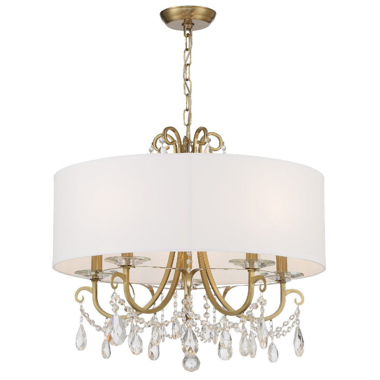 Othello 5 Light Spectra Crystal Vibrant Gold Chandelier 6625-VG-CL-SAQ