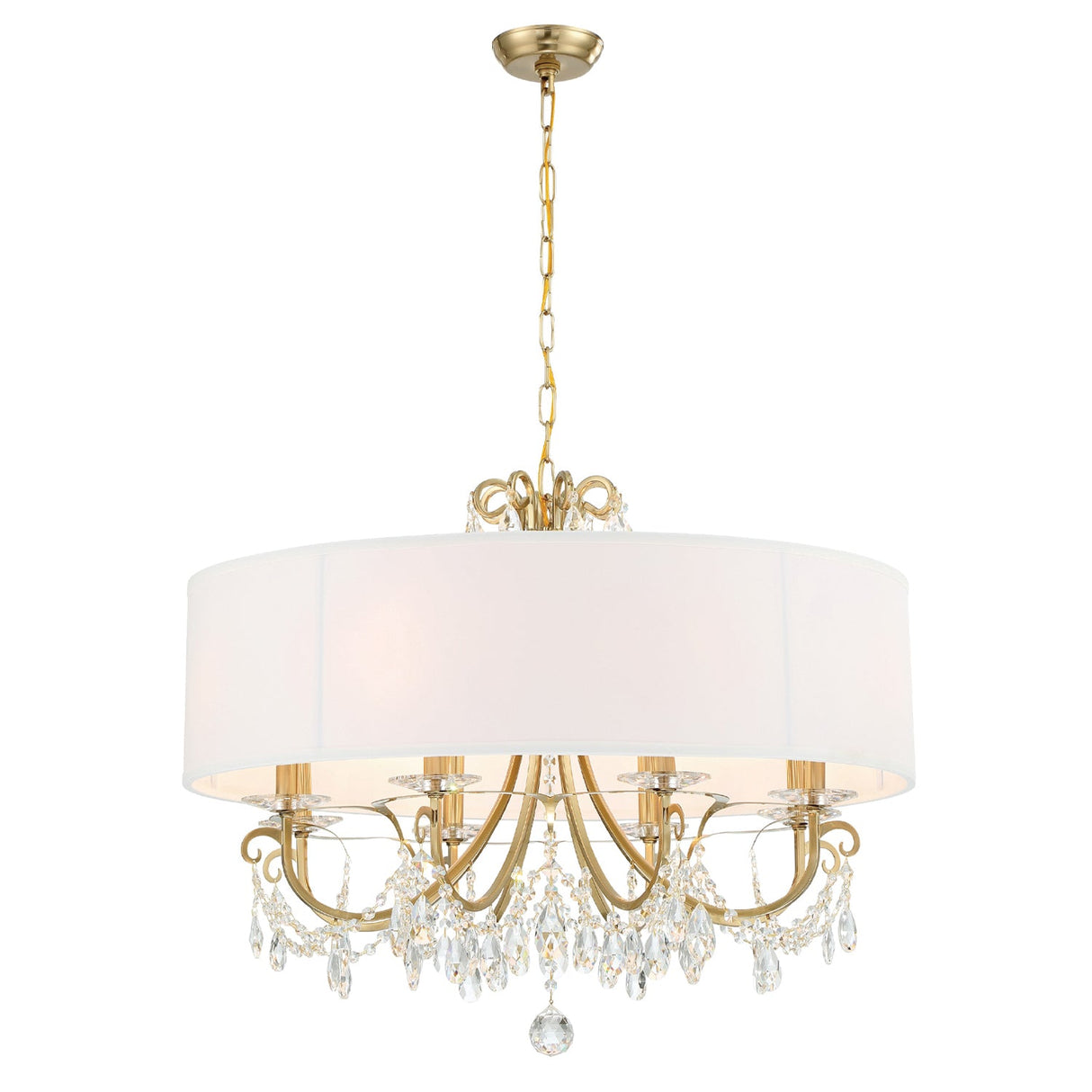 Othello 8 Light Vibrant Gold Chandelier 6628-VG-CL-MWP