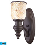 Elk 66430-1-LED Chadwick 1-Light Sconce In OiLED Bronze And Cappa Shell - LED Offering Up To 800 Lumens (60 Watt Equ