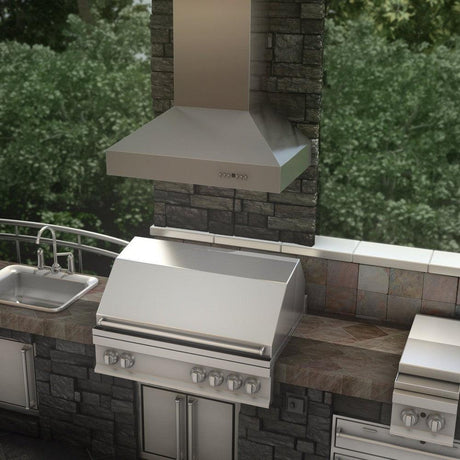 ZLINE Ducted Wall Mount Range Hood in Outdoor Approved Stainless Steel (697-304)