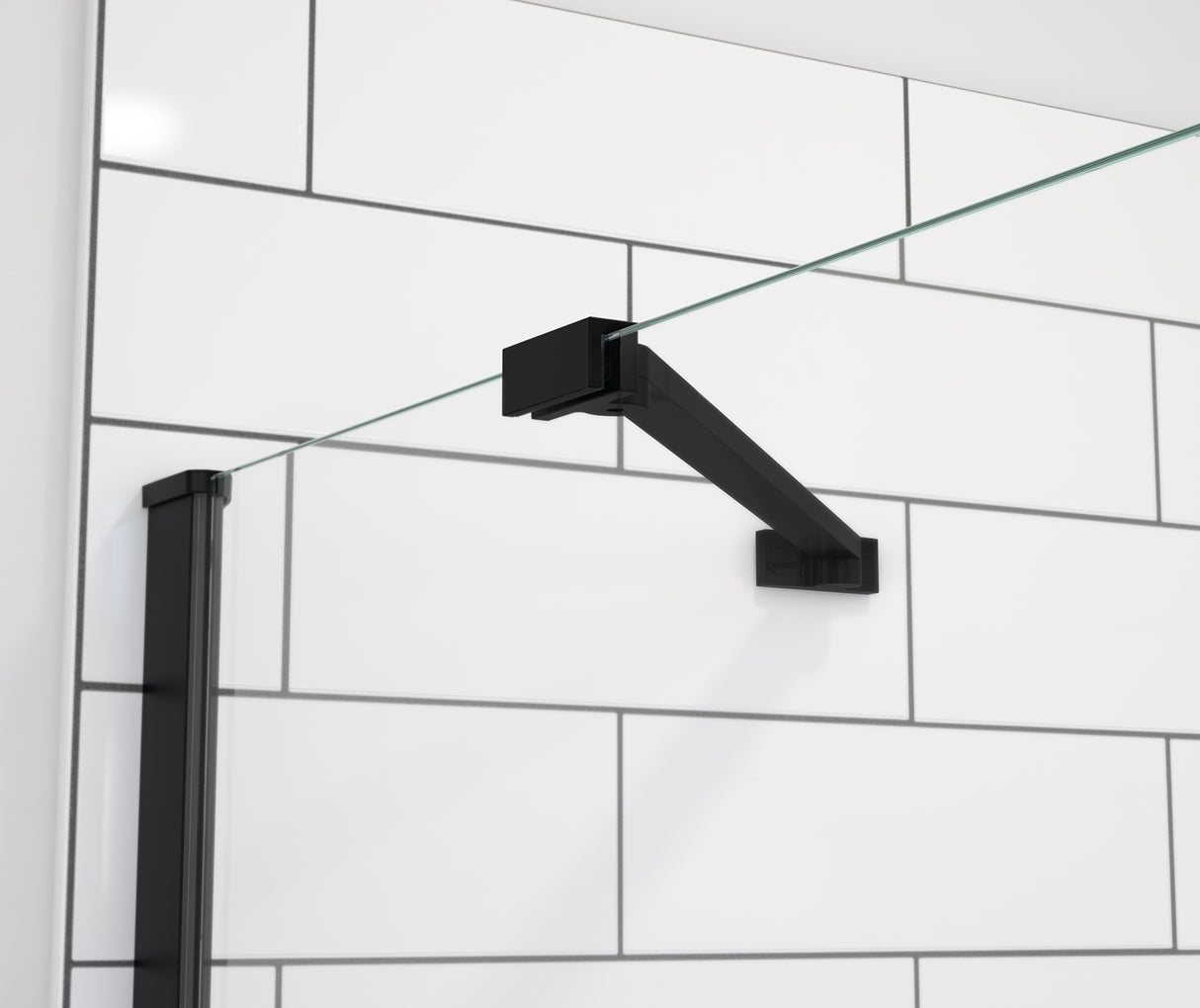 MAAX 139580-900-340-000 Reveal Sleek 71 56-59 x 71 ½ in. 8mm Pivot Shower Door for Alcove Installation with Clear glass in Matte Black