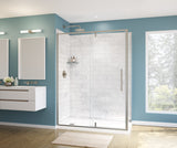 MAAX 135326-900-305-000 Uptown 57-59 x 76 in. 8 mm Pivot Shower Door for Alcove Installation with Clear glass in Brushed Nickel