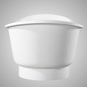 New England Home Goods 67" Kennebunk Solid Surface Stone Resin Slipper Freestanding Pedestal Bathtub