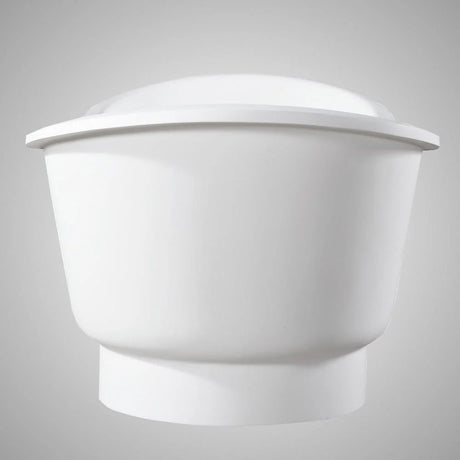 New England Home Goods 67" Kennebunk Solid Surface Stone Resin Slipper Freestanding Pedestal Bathtub