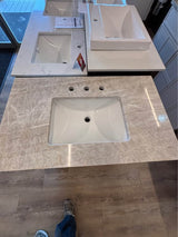 36” Oslo Oak Vanity w/ Taj Mahal Top