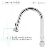 Nouvet Single Handle, Pull-Down Kitchen Faucet in Chrome