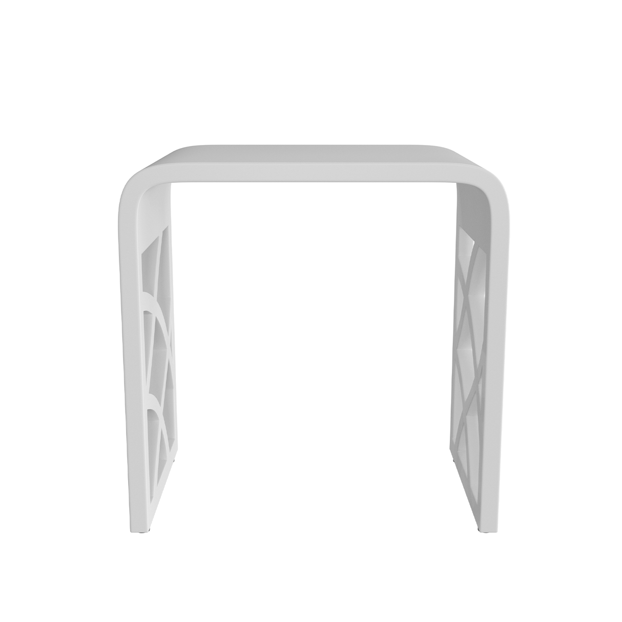 DAX Solid Surface Bath Stool - 16-3/4 x 16-3/4 x 9-1/16 inches DAX-ST-05