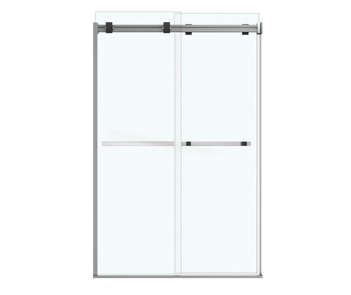 MAAX 136271-900-350-000 Duel 44-47 x 70 ½-74 in. 8 mm Bypass Shower Door for Alcove Installation with Clear glass in Chrome & Matte Black