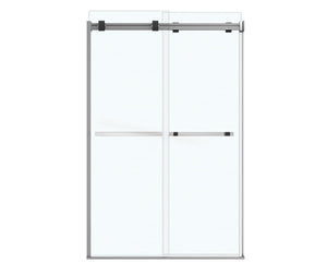 MAAX 136272-900-350-000 Duel 56-58 ½ x 70 ½-74 in. 8 mm Bypass Shower Door for Alcove Installation with Clear glass in Chrome & Matte Black