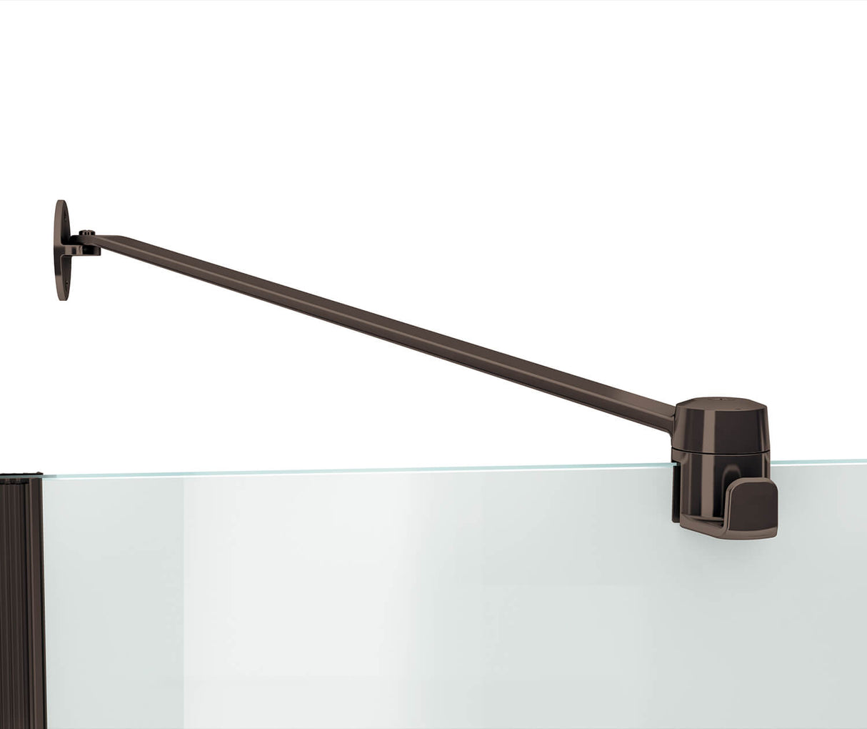 MAAX 136883-900-173-000 Reveal 71 51 ½-54 ½ x 71 ½ in. 8mm Pivot Shower Door for Alcove Installation with Clear glass in Dark Bronze