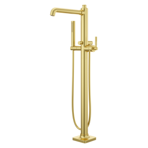 Hillstone Tub Filler with Handshower in Brushed Gold