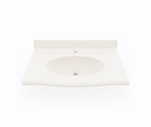 Swanstone EV1B2225 Europa 22 x 25 Single Bowl Vanity Top in Bisque EV02225.018