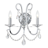 Othello 2 Light Swarovski Strass Crystal Polished Chrome Sconce 6822-CH-CL-S