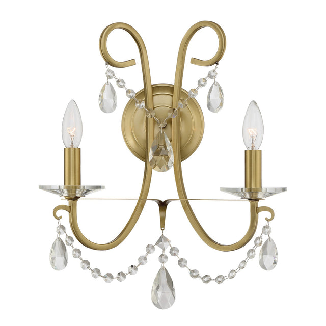 Othello 2 Light Vibrant Gold Sconce 6822-VG-CL-MWP