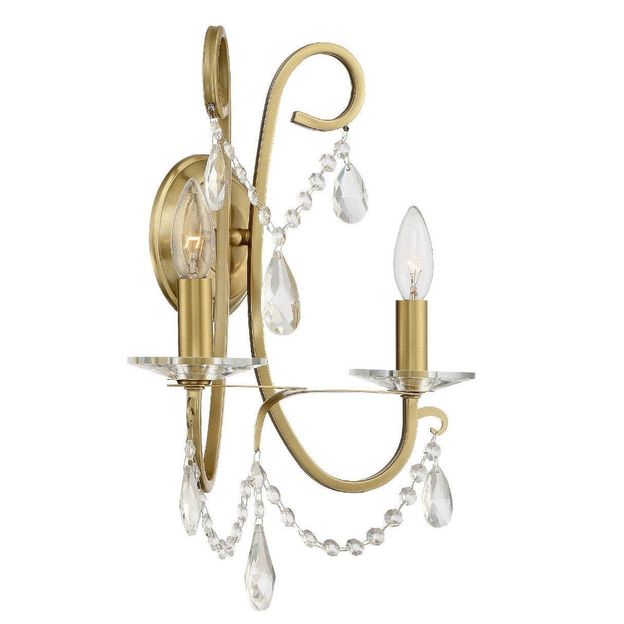 Othello 2 Light Swarovski Strass Crystal Polished Chrome Sconce 6822-CH-CL-S