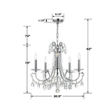 Othello 5 Light Polished Chrome Chandelier 6825-CH-CL-MWP