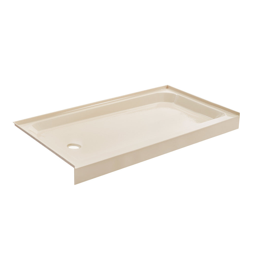 Voltaire 60 x 32 Single-Threshold, Left-Hand Drain, Shower Base in Biscuit