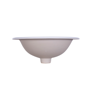 DAX Ceramic Single Bowl Top Mount Bathroom Basin, White BSN-209-W