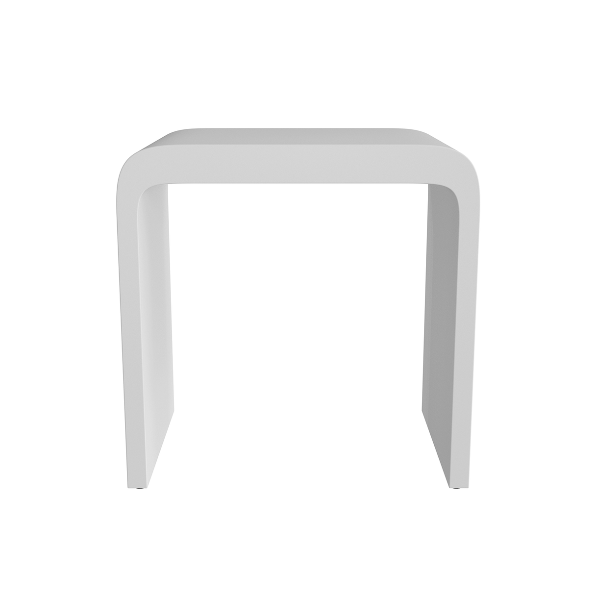DAX Solid Surface Bathroom Stool - Matte White (DAX-ST-04) DAX-ST-04