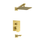 Concorde Single-Handle 1-Spray Tub and Shower Faucet in Brushed Gold (Valve Included)