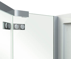 MAAX 139320-900-084-000 Davana Neo-angle 40 x 40 x 75 in. 8mm Pivot Shower Door for Corner Installation with Clear glass in Chrome