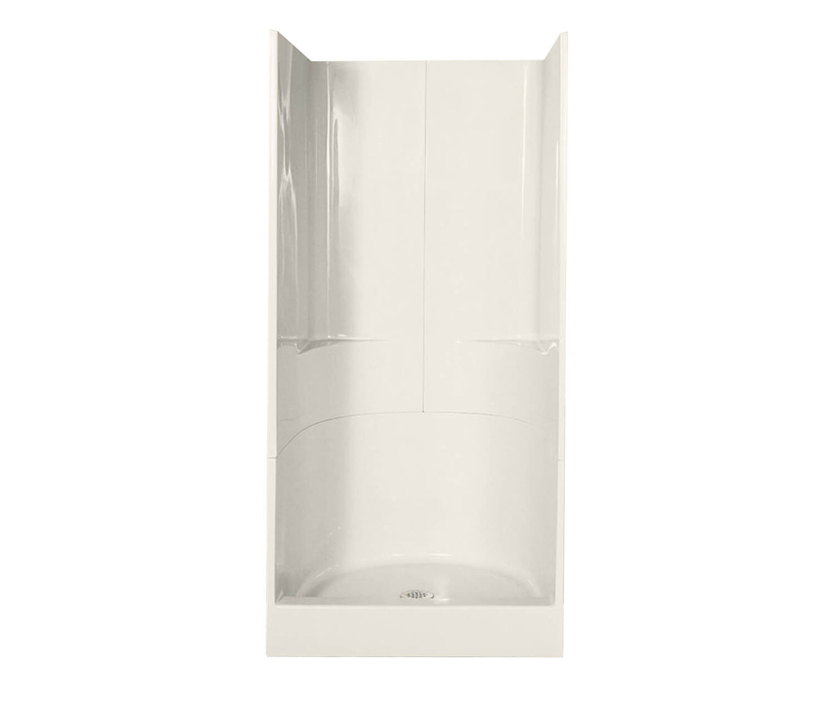 MAAX 103007-000-007-000 36SKD 36 x 35 AcrylX Alcove Center Drain Three-Piece Shower in Biscuit