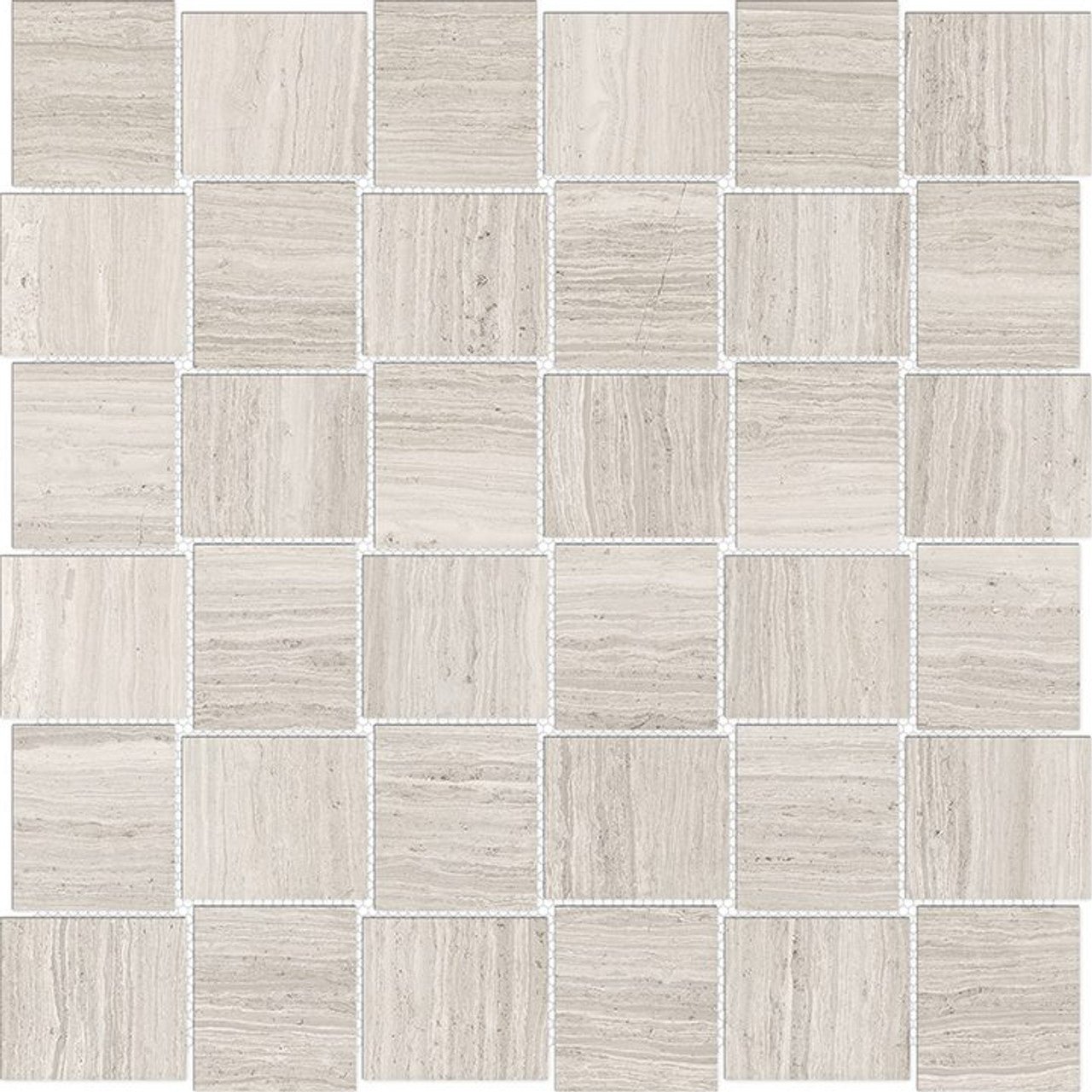 Anatolia Tile 2X2 Basketweave Mayfair Strada Ash Matte Porcelain Mosaics. 1 Sheet = .98 Sq. Ft. 4501-0131-1 Strada Ash 2x2 Basketweave Matte - premium natural stone mosaic tile from Anatolia Tile, available at PoshHaus showroom in Keene, NH
