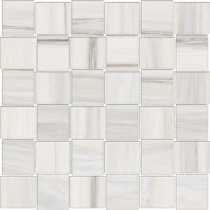 Anatolia Tile 2X2 Basketweave Mayfair Zebrino Matte Porcelain Mosaics. 1 Sheet = .98 Sq. Ft. 4501-0136-1 Zebrino 2x2 Basketweave Matte - premium natural stone mosaic tile from Anatolia Tile, available at PoshHaus showroom in Keene, NH
