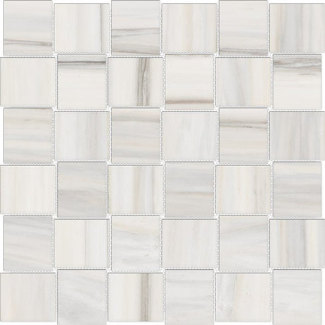 Anatolia Tile 2X2 Basketweave Mayfair Zebrino Matte Porcelain Mosaics. 1 Sheet = .98 Sq. Ft. 4501-0136-1 Zebrino 2x2 Basketweave Matte - premium natural stone mosaic tile from Anatolia Tile, available at PoshHaus showroom in Keene, NH