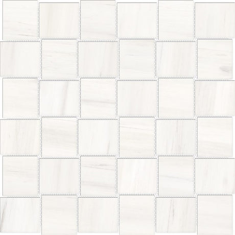 Anatolia Tile 2X2 Basketweave Mayfair Suave Bianco Matte Porcelain Mosaics. 1 Sheet = .98 Sq. Ft. 4501-0132-1 Suave Bianco 2x2 Basketweave Matte - premium natural stone mosaic tile from Anatolia Tile, available at PoshHaus showroom in Keene, NH