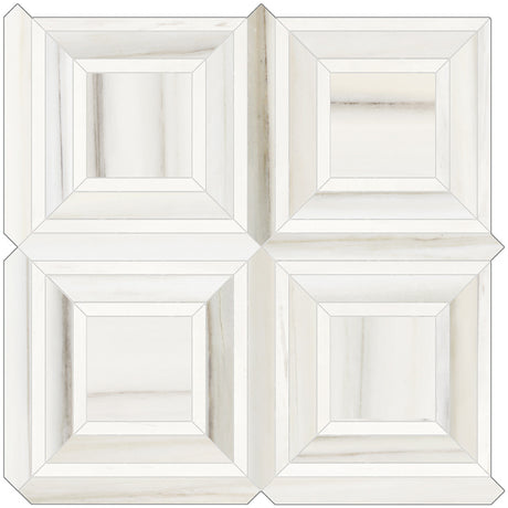 Anatolia Tile Mayfair Zebrino Piazza Polished Porcelain Mosaics. 1 Sheet = .96 Sq. Ft. 4501-0158-1 Zebrino Piazza - premium natural stone mosaic tile from Anatolia Tile, available at PoshHaus showroom in Keene, NH