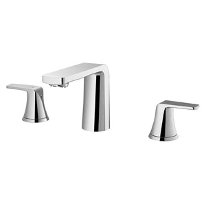 DAX Brass Two Handle Bathroom Faucet Spout, 4", Brushed Nickel DAX-8236C-BN