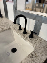 60" Double Bowl Black Vanity Set with Quartz Top with Cermic Sink, and Black Widespread Faucets