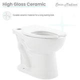 Sirene Floor-Mounted Comfort Height Commercial Elongated Top Flush Spud Flushometer Toilet Bowl