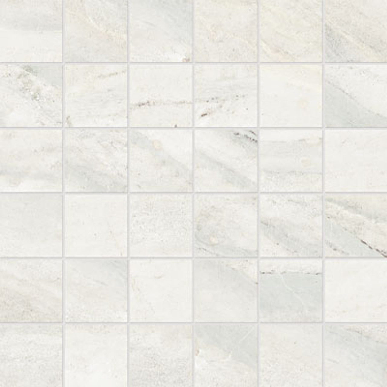 Anatolia Tile 2X2 Evolution Ice Matte 36 Piece Porcelain Mosaics. 1 Sheet = .96 Sq. Ft. 4501-0094-0 (69-205) Ice 2x2 - premium natural stone mosaic tile from Anatolia Tile, available at PoshHaus showroom in Keene, NH
