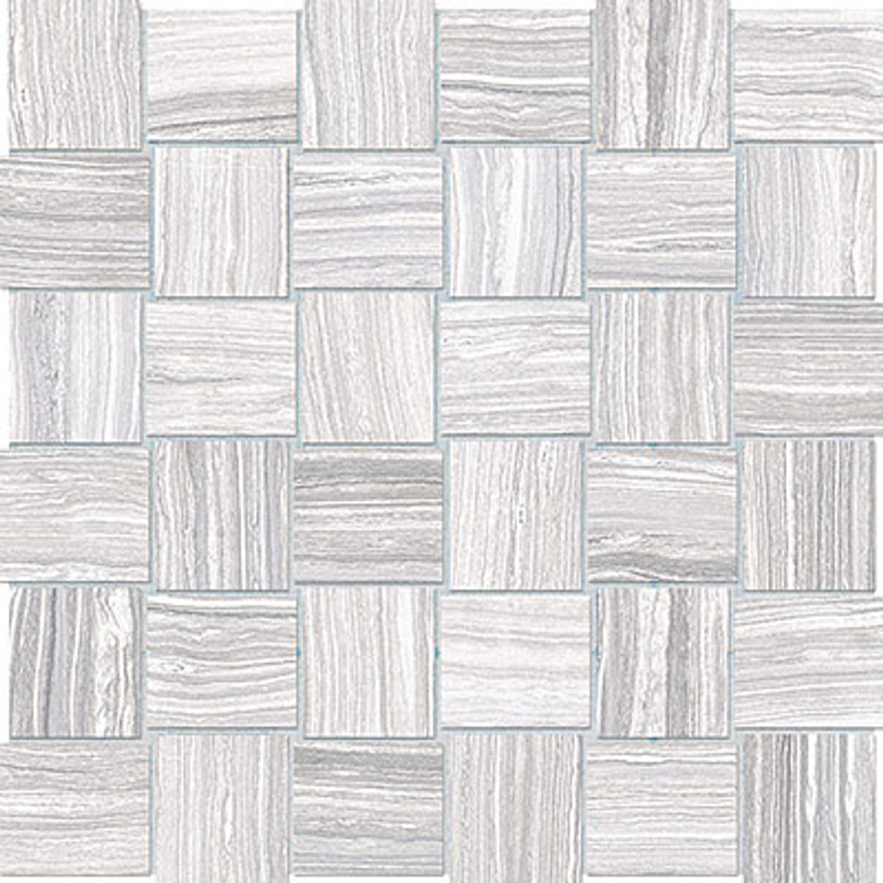 Anatolia Tile 2X2 Basketweave Eramosa Ice Matte Porcelain Mosaics. 1 Sheet = .96 Sq. Ft. 4501-0084-0 (69-231) Ice Basketweave 2x2 - premium natural stone mosaic tile from Anatolia Tile, available at PoshHaus showroom in Keene, NH