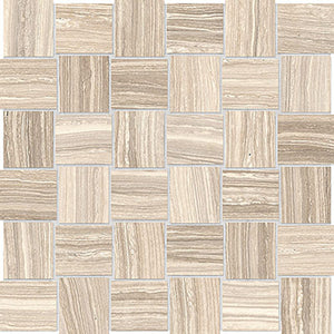 Anatolia Tile 2X2 Basketweave Eramosa Sand Matte Porcelain Mosaics. 1 Sheet = .96 Sq. Ft. 4501-0086-0 (69-234) Sand Basketweave 2x2 - premium natural stone mosaic tile from Anatolia Tile, available at PoshHaus showroom in Keene, NH
