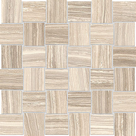 Anatolia Tile 2X2 Basketweave Eramosa Sand Matte Porcelain Mosaics. 1 Sheet = .96 Sq. Ft. 4501-0086-0 (69-234) Sand Basketweave 2x2 - premium natural stone mosaic tile from Anatolia Tile, available at PoshHaus showroom in Keene, NH