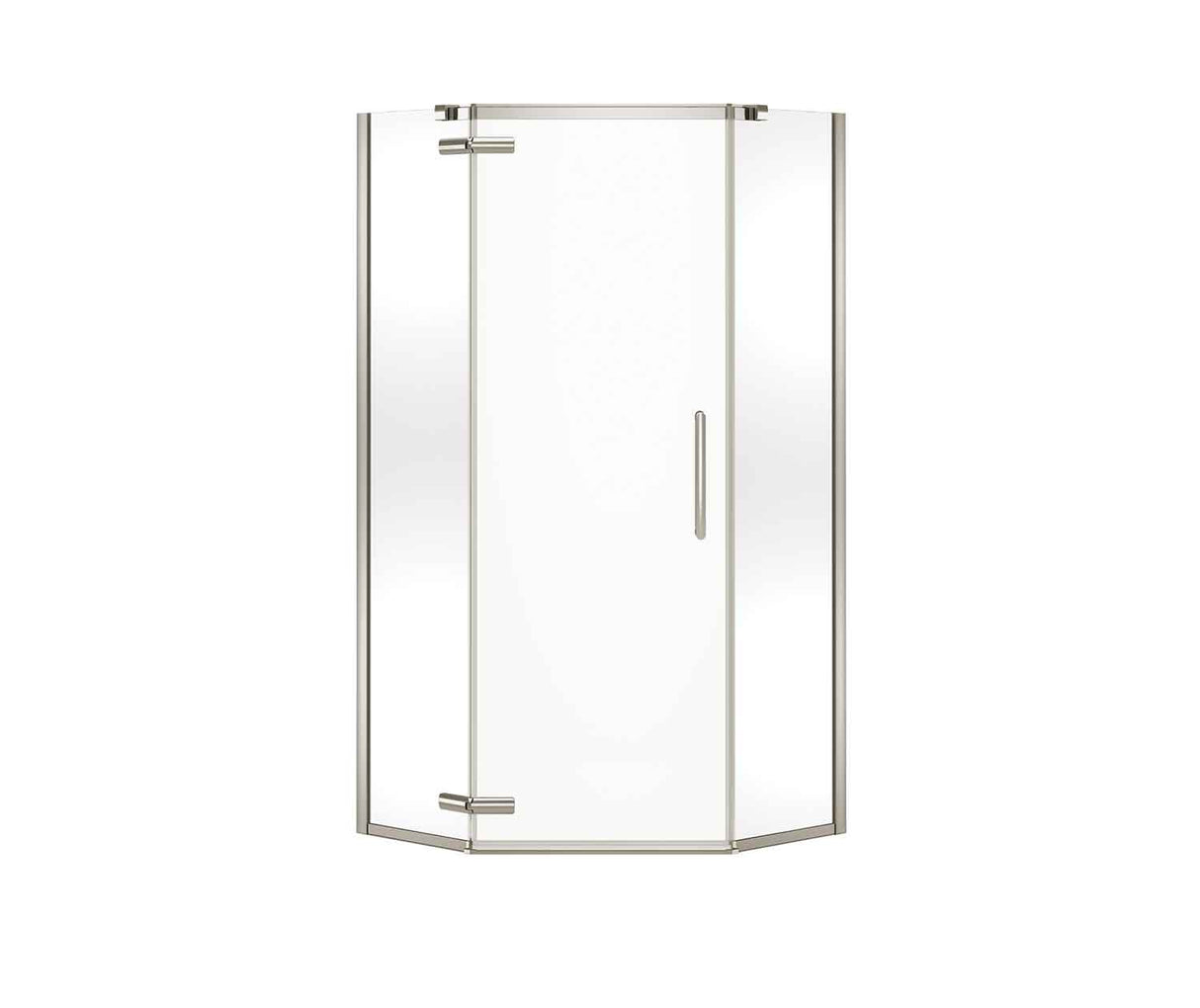 MAAX 137280-900-305-000 Link Curve Neo-angle 38 x 38 x 75 in. 8mm Pivot Shower Door for Corner Installation with Clear glass in Brushed Nickel
