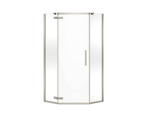 MAAX 137280-900-305-000 Link Curve Neo-angle 38 x 38 x 75 in. 8mm Pivot Shower Door for Corner Installation with Clear glass in Brushed Nickel