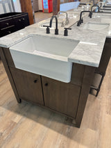 36" River View Farmhouse Vanity Set in Coffee Bean with Marble Counter Top