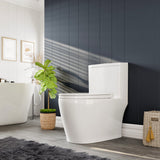 Zion 12 inch Floor Mounted 1-piece 1.28 GPF Tornado Flush Elongated Toilet in White Seat Included