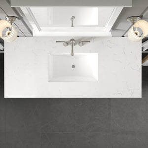 Britney 48 in. White Single Sink Bath Vanity with Carrara Quartz Top and Undermount Porcelain Sink