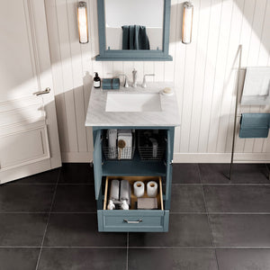 Eviva Britney 24 Inch Transitional Ash Blue Bathroom Vanity