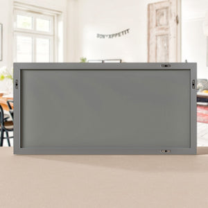 Eviva New York 60" x 30" Rectangular Gray Wooden Framed Mirror